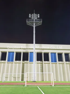 Torre de iluminação tubular de aço galvanizado a quente para estádio